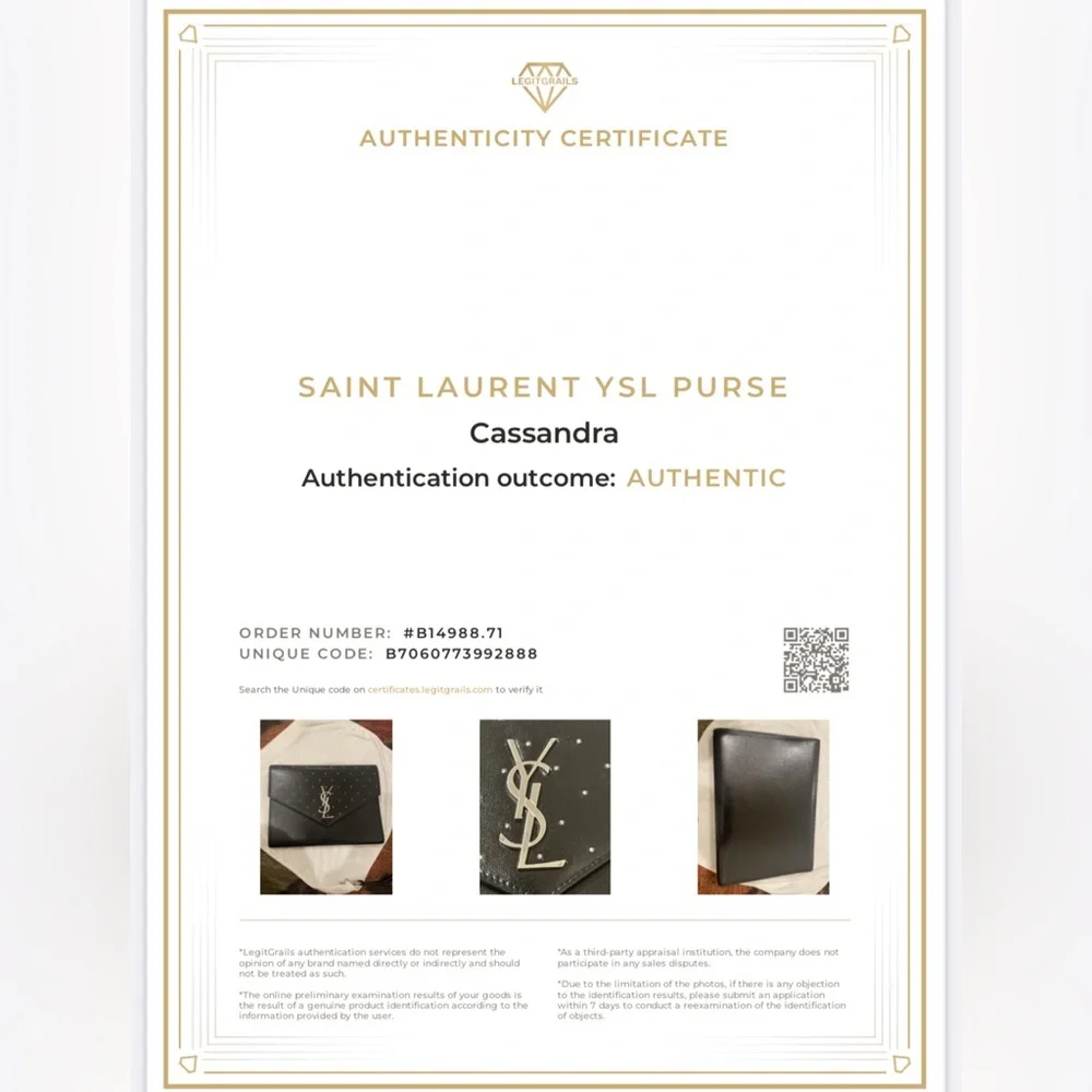YSL Cassandre Studded Flap Pouch - Picture 13 of 14